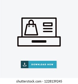 Online shopping cyber monday vector icon