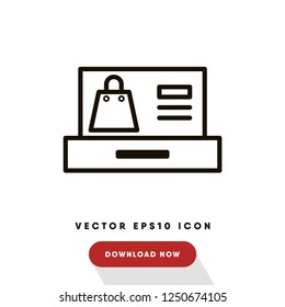 Online shopping cyber monday vector icon
