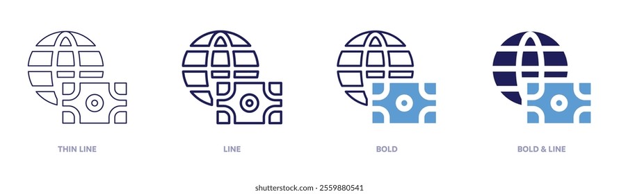 Online shopping deals icon in 4 different styles. Thin Line, Line, Bold, and Bold Line. Duotone style. Editable stroke.