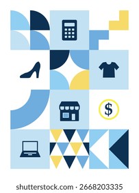 Fondo de concepto de entrega de compras en línea