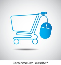 online shopping design icon