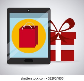 online shopping design, vector illustration eps10 graphic 