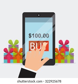 online shopping design, vector illustration eps10 graphic 