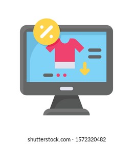 online shopping and discount card vector in flat design