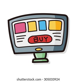 online shopping doodle