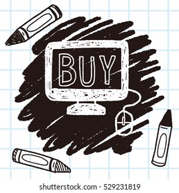 online shopping doodle