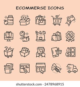 ONLINE-SHOPPING E-COMMERCE-SYMBOLSATZ