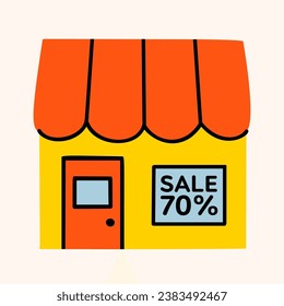 Online shopping and e-commerce concept, web store market with purchasing product process via internet. Flat design style modern vector illustration. Isolated on stylish background.