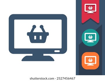 Online Shopping, Ecommerce, E-commerce, Internet Shopping Icon. Professional, pixel perfect icon. EPS 10 format.