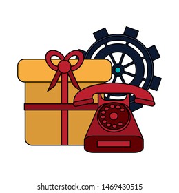 online shopping ecommerce sale web support cartoon vector illustration graphic design