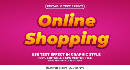 Online shopping editable text effect style