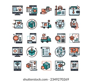 Online Shopping Elements Icon Set