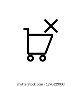 Online shopping error icon. 