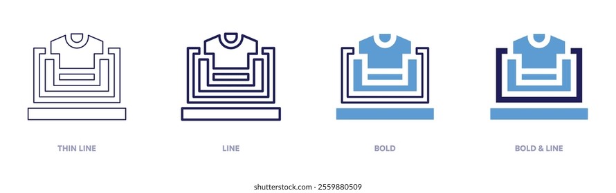 Online shopping fees icon in 4 different styles. Thin Line, Line, Bold, and Bold Line. Duotone style. Editable stroke.