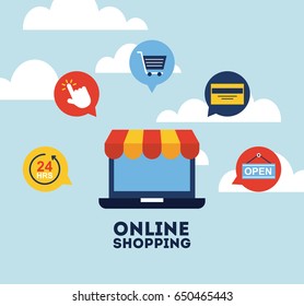 online shopping flat