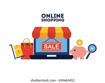online shopping flat