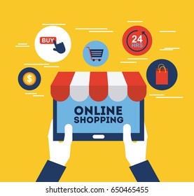 online shopping flat