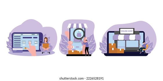 Online-Shopping-Flat-Design
