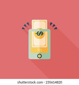 online shopping flat icon with long shadow,eps10
