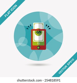 online shopping flat icon with long shadow,eps10