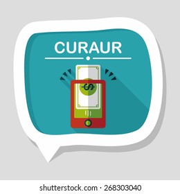 online shopping flat icon with long shadow,eps10