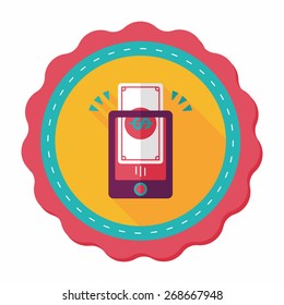 online shopping flat icon with long shadow,eps10