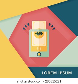 online shopping flat icon with long shadow,eps10