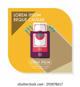 online shopping flat icon with long shadow,eps10