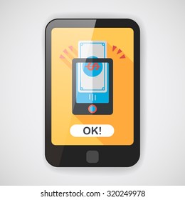 online shopping flat icon with long shadow,eps10