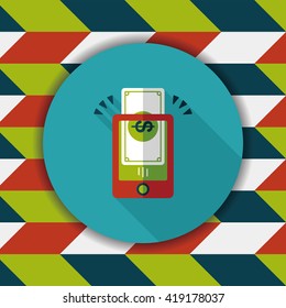 online shopping flat icon with long shadow,eps10