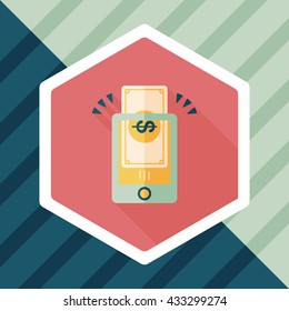 online shopping flat icon with long shadow,eps10