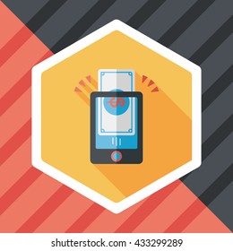 online shopping flat icon with long shadow,eps10