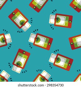 online shopping flat icon,eps10 seamless pattern background