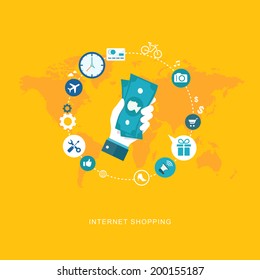 Online shopping flat illiustration. eps8