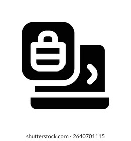 online shopping glyph icon. Strong and solid vector icon for websites, mobile interfaces, presentations, and visual branding. High quality and easy to edit.