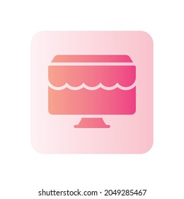 online shopping gradient icon isolated on white background

