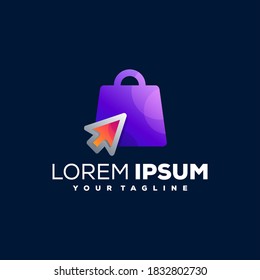 Logo-Design des Online-Shopping-Logos
