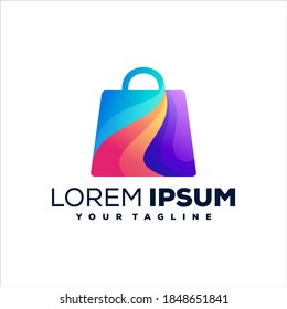 online shopping gradient logo design