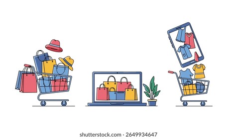 Online shopping growth digital commerce customer purchase behavior retail industry trends