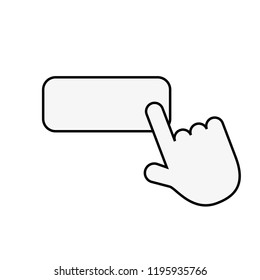 online shopping hand click cursor button