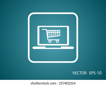 Icono de compras en línea