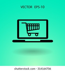 Icono de compras en línea