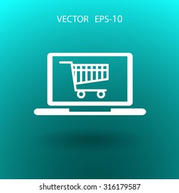 Icono de compras en línea