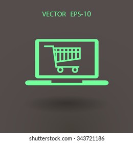 Icono de compras en línea