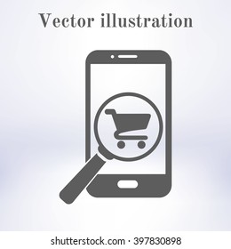 Online shopping icon.