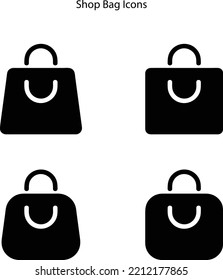 Online Shopping icon. Shopping Bag icon logo template. Shopping Bag vector icon design for web icon, logo, sign, symbol, app UI.