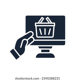 online shopping icon collection .design style with background
