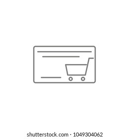 online shopping icon, credit card, ecommerce design