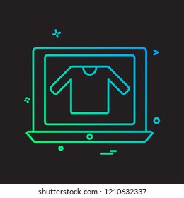 Online Shopping icon design vector