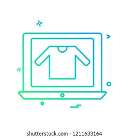 Online Shopping icon design vector